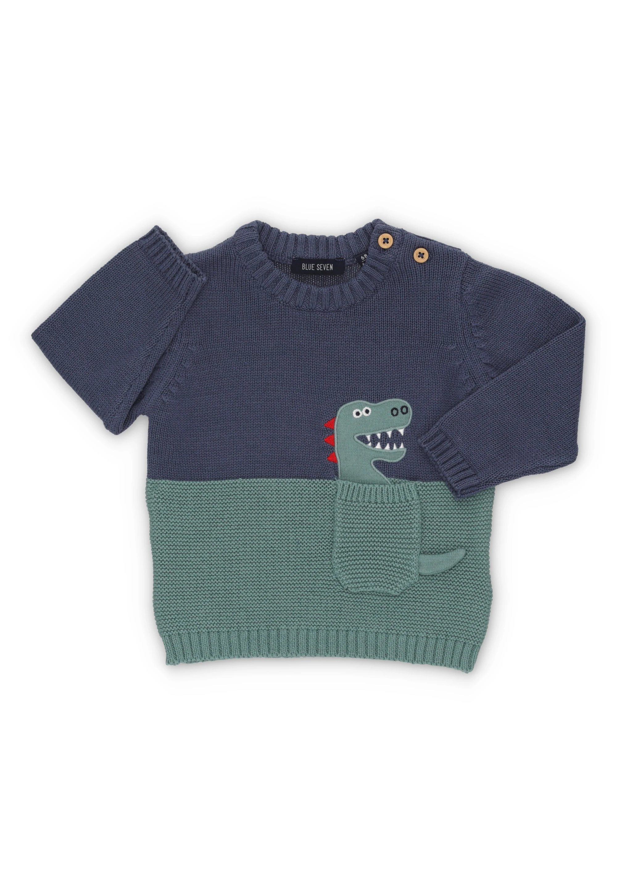 Girocollo bicolor Blue Seven dinosauro baby